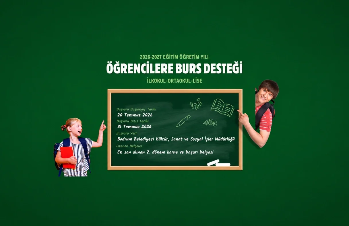 Bodrum Belediyesi'nden öğrencilere burs desteği: Başvurular 20 Temmuz'da başlıyor