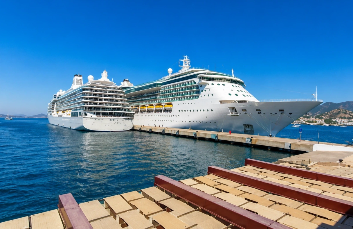Bodrum Limanı'nda Yoğun Gün: İki Kruvaziyer Gemisi Binlerce Turist Getirdi