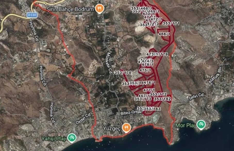 Bodrum Ortakent’te tartışmalı 36 Hazine parseline yeni imar kararı