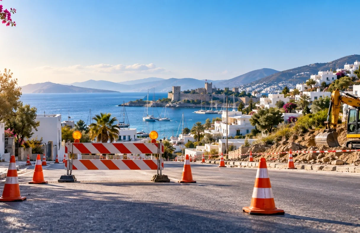 Bodrum’da Sürücüler Dikkat: 12 Noktada Yol Kapanması