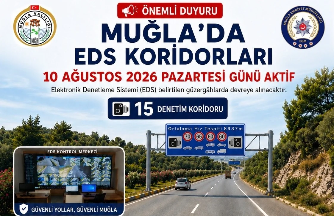 Bodrum’da Sürücüler Dikkat: EDS Koridorları 10 Ağustos’ta Devreye Giriyor