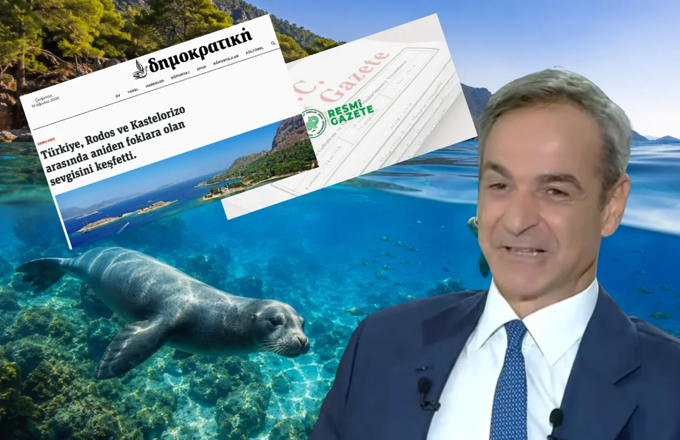 Deniz parkı gerilimi Rodos’a sıçradı: ‘Fok sevgisi’ göndermesi ve Miçotakis’in sözleri