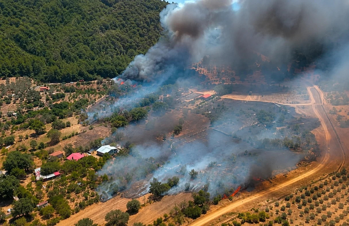 Fethiye Göcek’teki Orman Yangınına Havadan ve Karadan Müdahale Sürüyor