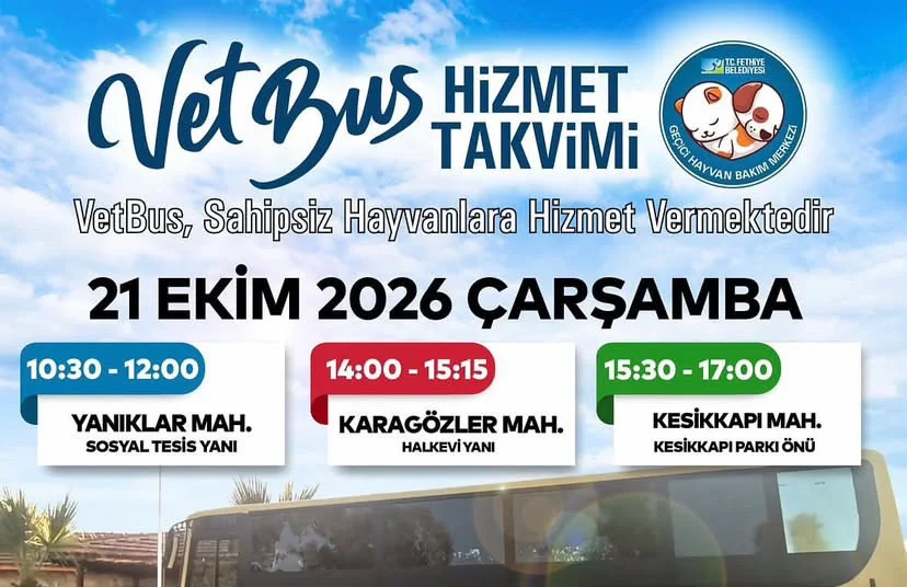 FETHİYE’DE VETBÜS SAHİPSİZ HAYVANLAR İÇİN YOLLARDA!