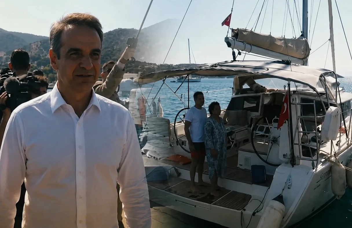 Yunanistan Başbakanı Miçotakis, Leros'ta Türk turistleri selamladı